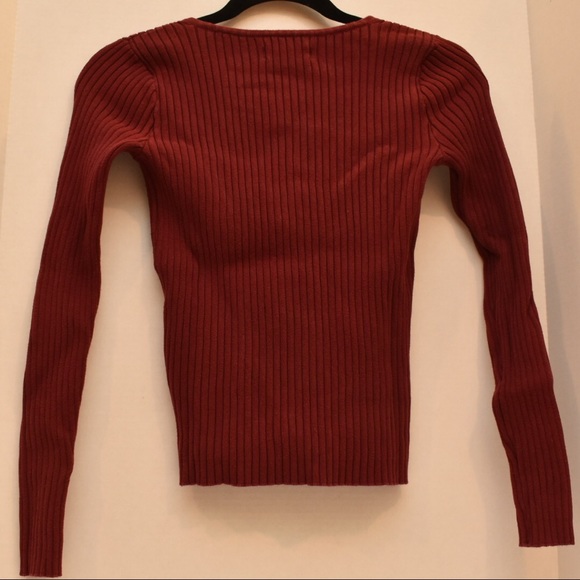 Hollister Red Lace-Up Sweater - Picture 3 of 4